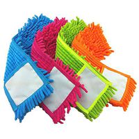 Mop Cleaning Pads, Mop Pads Mop Cleaning Pad, 4 Piece Mop Cleaning Pad for All Household Spray Mops and Display Mop, Suitable for Dry or Wet Floor, Reusable (Random Colors)