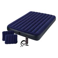 Intex Classic Downy Airbed Set with 2 Pillows and Double Quick Hand Pump, Queen