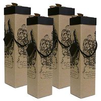 Endless Art US Montrachet Banners Wine Box Set of 4pcs Wine Gift Box, EZ Wine Caddy. Easy to Assemble and No Glue Required