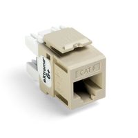 Leviton 61110-BI6 Extreme Quick Port Connector, Ivory, 25-Pack