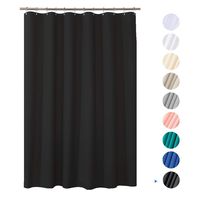 AmazerBath Plastic Shower Curtain, 72" W x 72" H EVA 8G Black Shower Curtain with Clear Stones and Rust-Resistant Grommet Holes, Waterproof Thick Bathroom Shower Curtains Without Chemical Odor