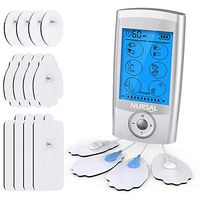 NURSAL TENS EMS Unit Muscle Stimulator, 2rd Gen Rechargeable TENS Machine with 16 Premium Electrode Pads & 16 Modes for Pain Relief & Management