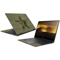 Mightyskins Skin Compatible with Hp Envy X360 Convertible 13" (2018) - Army Star | Protective, Durable, and Unique Vinyl Decal Wrap Cover | Easy to Apply, Remove, and Change Styles | Made in The USA