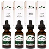 Hemp Oil - 1,500mg Peak Hemp - 4 Pack (Four 1,500mg Bottles)