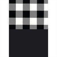 Black and White Buffalo Plaid 20-Pack Tissue Paper Set with 10 Sheets Each of Solid Black and Black Check Tissue Paper, 20 x 30" Sheet Size, Made in America, Wrap & Revel®