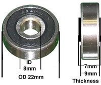 Replacement Parts for Rollator RLA6/RLA8 Compass Health/Roscoe/ProBasics (Wheel Bearings)