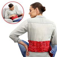 Nature Creation- Menstrual Cramps Reliever – Heating Pad for Stomach & Back Aches – Natural Aroma Therapy (Red Flowers)