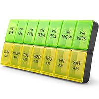 Large Weekly Pill Organizer,XL AM PM Pill Box,7 Day Medicine Organizer,Daily Vitamin Case Twice a Day for Supplement,Vitamin,Fish Oil