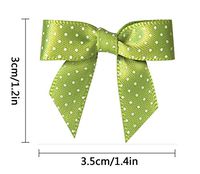 Pre-Tied Satin Gift Bows Green (Pack of 50)