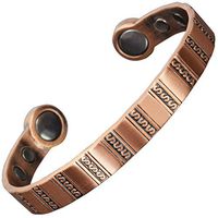Magnetic Bracelet Copper Bracelet Magnetic Band for Pain Holistic Magnets for Pain Relief Health Bangle Healing Magnetic Therapy Unisex Gift Boxed - HSC (M: Wrist 6.5-7.6"/16.5-19.5cm)