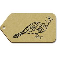 Azeeda 10 x Large 'Turkey' Wooden Gift Tags (TG00013985)