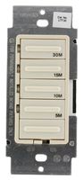 Leviton LTT30-1LT Decora 600W Incandescent/5A Resistive 5-10-15-30 Minute Preset Countdown Timer, Single Pole, Light Almond