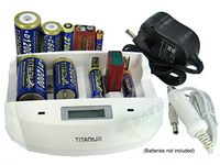 Titanium AA/AAA/C/D/9V Universal Ultra Fast Smart Charger