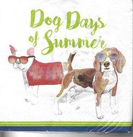 Creative Converting"Dog Days of Summer" Beach Dogs Lunch Napkins 40 Count