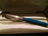 Parker 51 Blue Sterling Silver Medium Point Fountain Pen - 78006