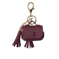 AckfulCompatible with AirPods Pro 2019 Wireless Charging Case Leather Protective Skin Cover Woman Gift (Wine)