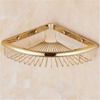 LAONA European style stainless steel jade gold bathroom fittings, soap dish toilet brush rack,Basket 1