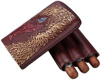 No band LFSP 3 Means A High Chimney Humidor Cigar Boxes Portable Travel Humidor Seal Humectant Moisturizing Alcohol (Color: Brown, Size: 19.4 9.8 4CM)