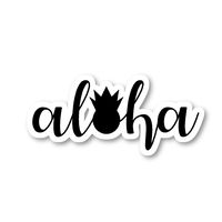 Aloha Pineapple Sticker Inspirational Quotes Stickers - Laptop Stickers - 2.5" Vinyl Decal - Laptop, Phone, Tablet Vinyl Decal Sticker S4254