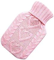 Warm Small Plush Hot Water Bottle Wool Hand Warmer for Winter 500 ML