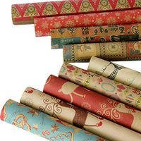 Christmas Gifts Wrap,Christmas Wrapping Paper Christmas Wrapping Paper Rolls 10 Roll Assorted Style Gift Wrapping Packaging Papers for Christmas Thanksgiving