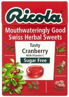 Ricola Cranberry Swiss Herb Lozenges, Sugar Free, 45g