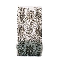 Small Elegant Black"Laced Roses" 7x2x3" Cello Cellophane Treat Food Snack Bags (25 ct)