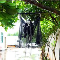 Indexshop Halloween Ghost Decorations Animated Horrible Floating Ghoul Ghost Skeleton Face Hanging Skeleton Flying Ghost Decor for Yard Outdoor Indoor Party (Black)