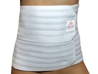 ITA-MED Women's Breathable 9 Inch Wide Post-Partum Abdominal Support Binder, White, Large, 1 Pound