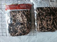 Shreaded tan and Black Paper Crinkle Gift Basket Filler 3 Bags per Order 1.5 oz x 3 = 4.5 oz Total)