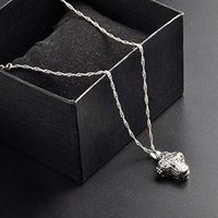 Magnet Cross Locket Pendant Chain Necklace Silver Women Man Choker Jewelry Gift Prom Beautiful Cute Simple Fashionable Womens Comfortable Accessory Best Comfy