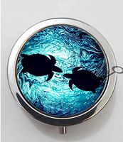 BlackKey Sea Turtle Animal 3-Compartment Decorative Pocket Gift Box Case Organizer for Pill, Color 1 -384