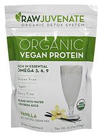 Raw Green Organics - RawJuvenate - Organic Vegan Protein - Vanilla - Rich in Essential Omega 3, 6, 9 - 10.37 oz. (294 Grams)