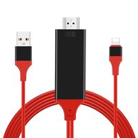 Houkoli Compatible with iPhone to HDMI Cable 6.6ft HDMI Adapter Digital AV 1080P High Speed HDTV Cord for iPhone 11/11 pro/XS/XS Max/XR/X/8/7/6/iPad, Plug and Play