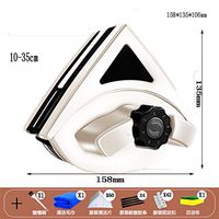 Magnetic Window Cleaner Glass Wiper Squeegee Adjustable Brush/3-24/3-28/5-25/15-24/3-28/10-35/24-40