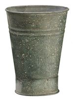 Arcadia Silk Plantation 6" Hx4.5 D Tin Bucket with Liner Gray (Pack of 8)