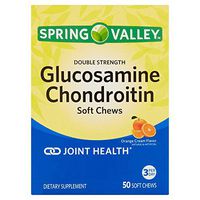 Spring Valley Glucosamine Chondroitin Orange Cream Flavor 50 Soft Chews (Pack of 2)