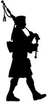 hBARSCI Bagpipes Player Vinyl Decal - 5 Inches - for Cars, Trucks, Windows, Laptops, Tablets, Outdoor-Grade 2.5mil Thick Vinyl - Black