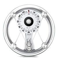 PLHMS Analog Bath Scale,Oversized Dial Scale,Tempered Glass, Large Dial, Clear Reading,Measuring Weight up to 120 KG/260LB