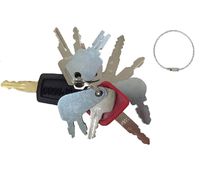 10 Keys Heavy Equipment / Construction Key Fits For John Deere, Fiat, Case, New Holland, Hitachi,Bobcat,Caterpiller more