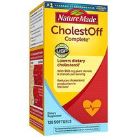 Nature Made CholestOff Complete Softgels, 120 Count for Heart Health (Packaging May Vary)