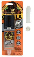 Gorilla Epoxy.85 oz, Clear With 10 Disposable Latex Finger Cots Rubber Fingertips