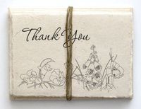 Handmade Seeded Plantable Thank You Cards with Envelopes Set of 6 Wildflowers