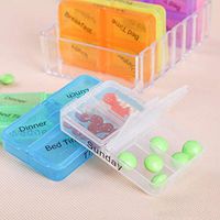 Plastic Storage Box Containers - 7 Days Tablet Sorter Dispense Box Weekly Pill Cases Medicine Storage Plastic Container Daily Pills - Dispensable Containers Organizer Daily Storage Plastic