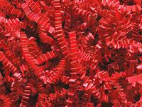 Cutdek red Crinkle Paper Shred for Packaging Gift Box/Basket Filler 2 Ounce Bag