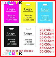 Custom Print 500PCS Plastic Bags Clothes Bags or Packing Bags with Logo ONE Color Logo Pint (45X55cm, Two Side Print)