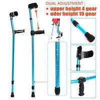 FMXYMC Adjustable Forearm Elbow Underarm Crutches Walking Stick Lightweight Folding Sticks Aluminum Trekking Hiking Poles