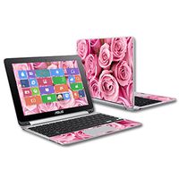 Mightyskins Skin Compatible with Asus Chromebook Flip C100pa 10.1" Wrap Cover Sticker Skins Pink Roses
