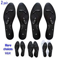 MindInsole Acupressure Magnetic Massaging Insoles - Massage Reflexology Plantar Fasciitis Pain Relief Breathable Deodorant Comfort Bamboo Charcoal Silicone Insoles for Men and Women
