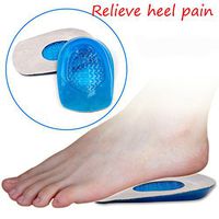 Silicone Gel Heel Cups Shoes Inserts For Plantar Fasiitis,Sore Heel Pain,Bone Spur & Achilles Pain - Pad &Shock Absorbing Support